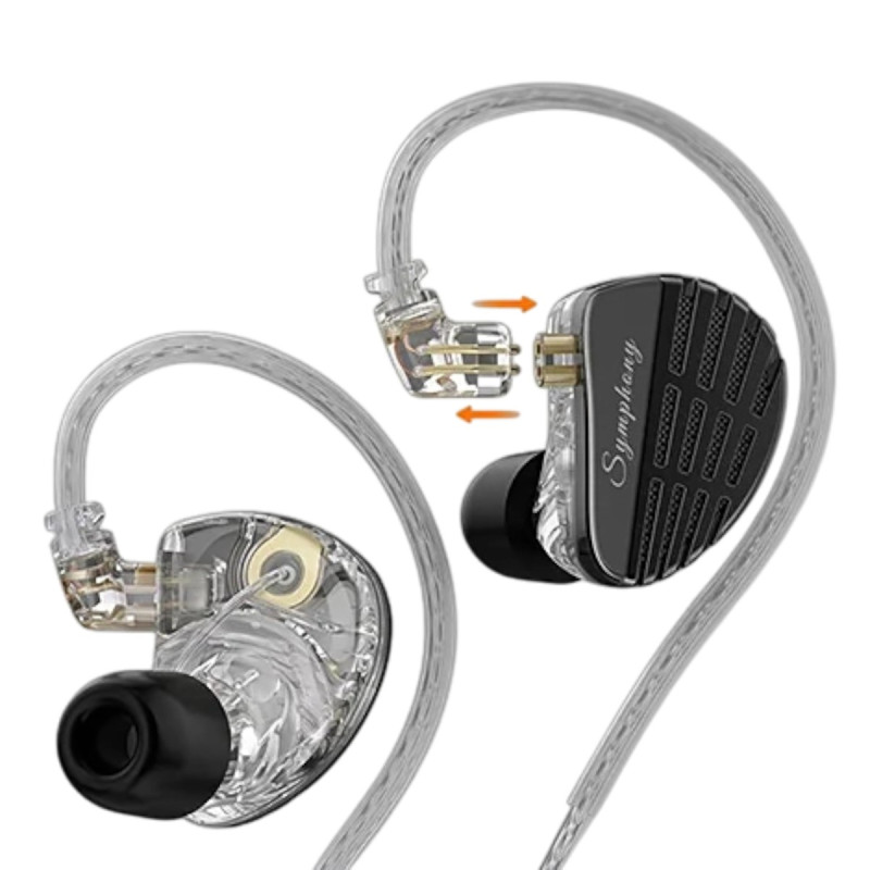KZ AUDIO SYMPHONY BLACK NO MIC Гібридні планарно-динамічні IEM чорний