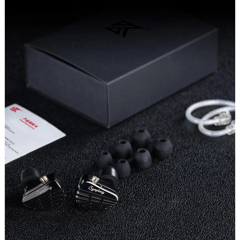 KZ AUDIO SYMPHONY BLACK NO MIC Гібридні планарно-динамічні IEM чорний