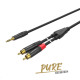 Готовий аудіокабель Roxtone PACC150L2, 1x3.5мм stereo - 2 x RCA, 2 м