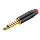 Роз'єм Roxtone RJ2PP-RD-BG Jack 6,3 (mono)