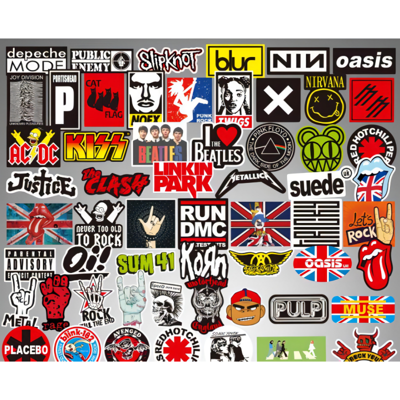 ROCKSTAR STICKER MUSIC 01 Набір наліпок 100 шт