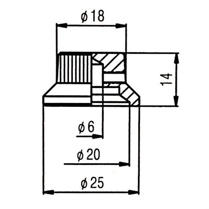 PAXPHIL NS007 CR HAT CONTROL KNOB SCREW TYPE (CHROME)