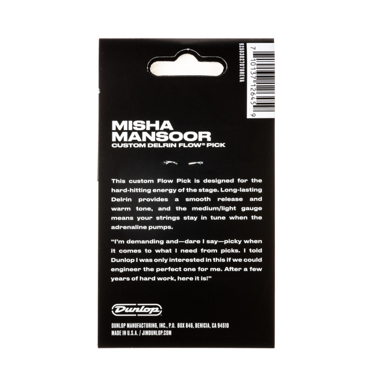 DUNLOP MISHA MANSOOR CUSTOM DELRIN FLOW PICK LIVE .65MM Медіатори
