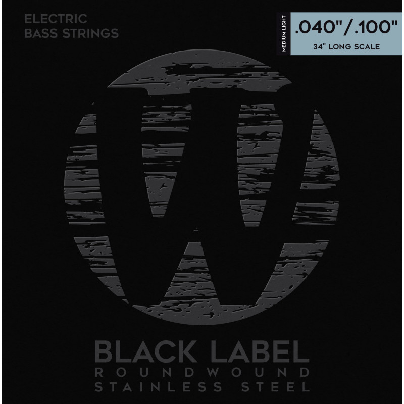WARWICK 40210 Black Label Medium Light 4-String (40-100) Струни для бас-гітари