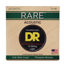 DR STRINGS RARE Acoustic Phosphor Bronze - 12 String (10-48) Струни для акустичної гітари