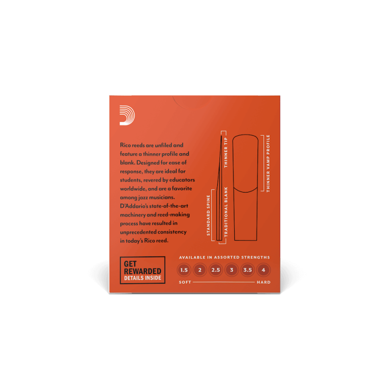 D`ADDARIO Rico - Alto Sax #3.5 - 10 Pack