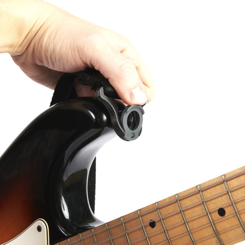 D'ADDARIO 50BAL00 AUTO LOCK GUITAR STRAP (BLACK)