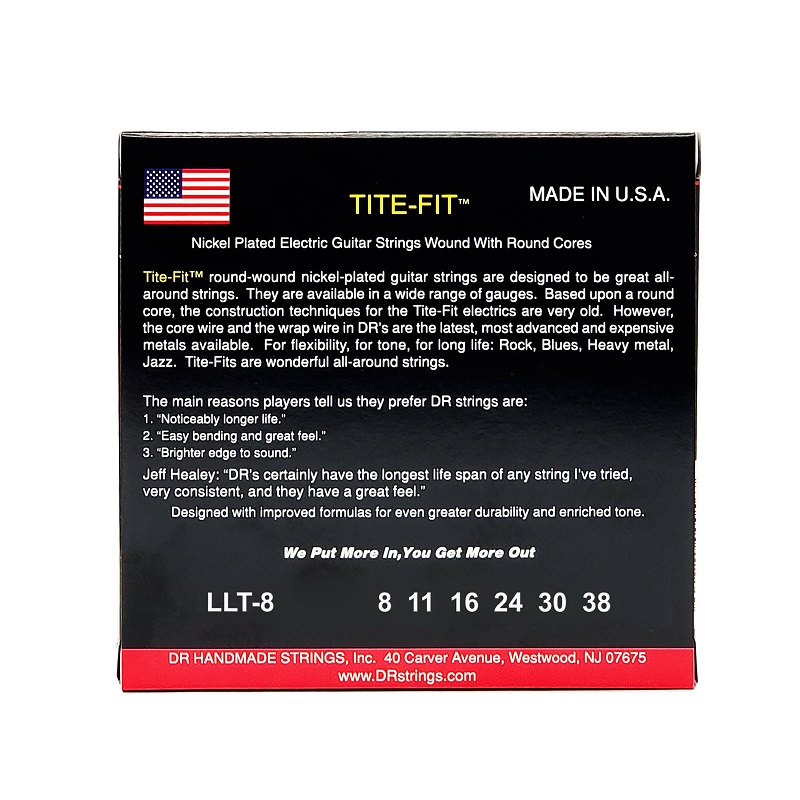 DR STRINGS TITE-FIT Electric - Light Light (8-38) Струни для електрогітари