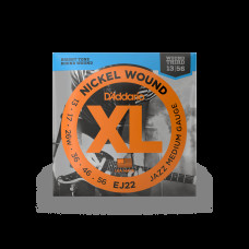 D‘ADDARIO EJ22 XL NICKEL WOUND JAZZ MEDIUM (13-56) Струни для електрогітари