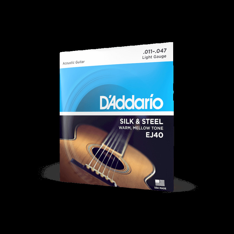 D‘ADDARIO EJ40 SILK & STEEL FOLK REGULAR LIGHT (11-47) Струни для акустичної гітари