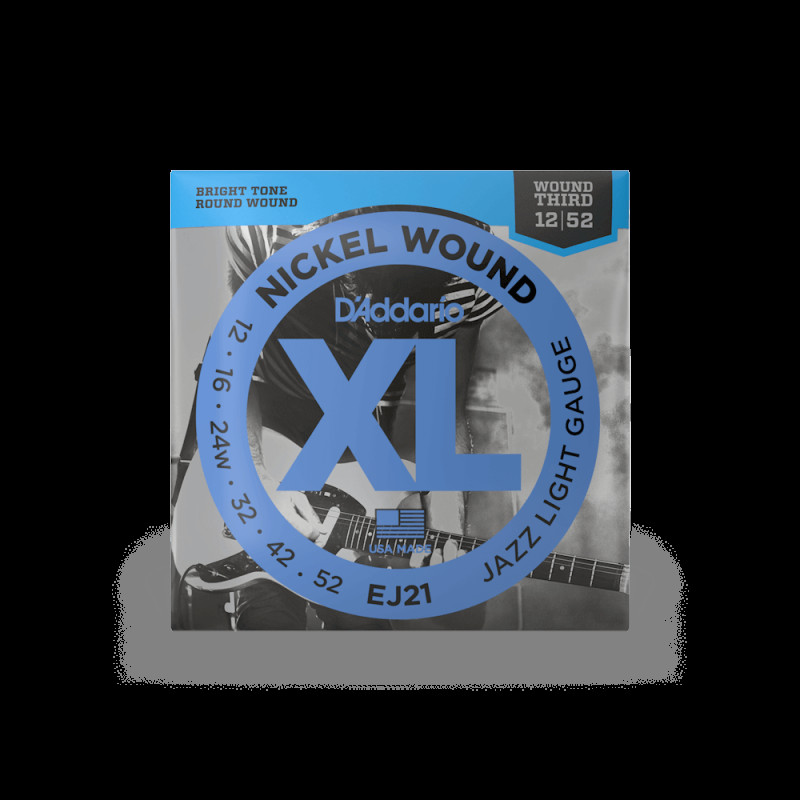 D‘ADDARIO EJ21 XL NICKEL WOUND JAZZ LIGHT (12-52) Струни для електрогітари
