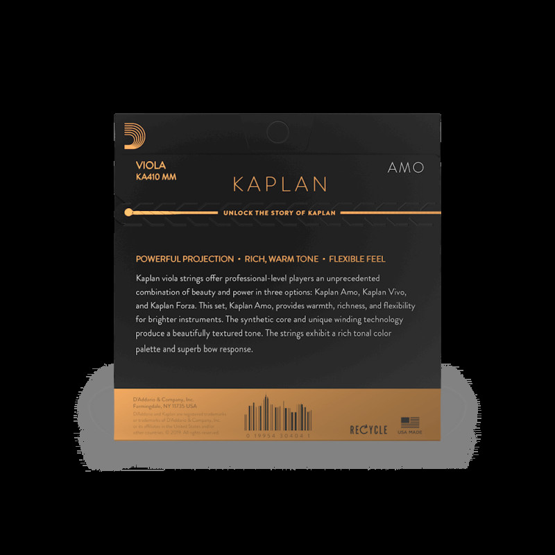 D'ADDARIO KAPLAN AMO VIOLA STRING SET Medium Scale Medium Tension
