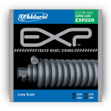 D‘ADDARIO EXP220 EXP COATED BASS SUPER LIGHT (40-95) Струни для акустичної гітари