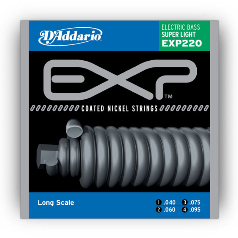 D‘ADDARIO EXP220 EXP COATED BASS SUPER LIGHT (40-95) Струни для акустичної гітари