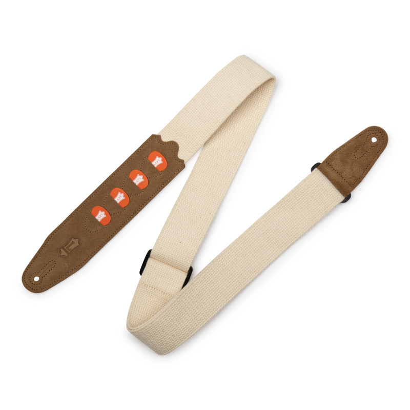 LEVY'S MC2PH-NAT 2 Natural Cotton Pick Holder Guitar strap Ремінь для гітари