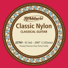D'ADDARIO J2703 Classic Nylon Normal Tension - 3RD Струна для классической гитары