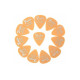 FENDER DURA-TONE DELRIN PICKS 0.84 MM, 351 SHAPE - 12 PACK BUTTERSCOTCH BLONDE Набір медіаторів