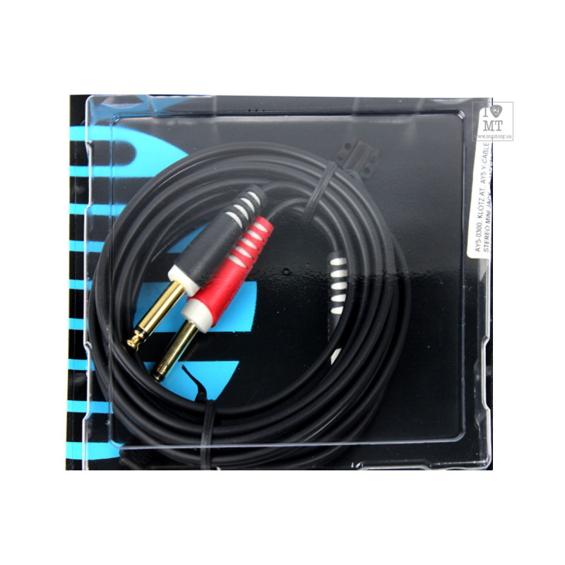 Кабель коммутационный KLOTZ AY5 Y-CABLE STEREO MINI JACK - 2xJACK MONO BLACK 3 M