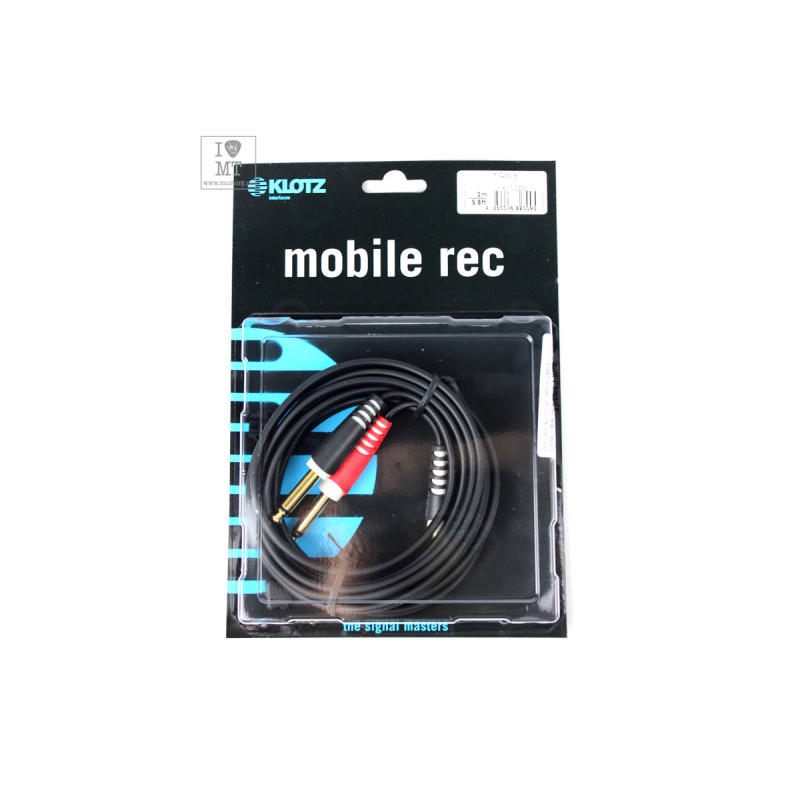 Кабель коммутационный KLOTZ AY5 Y-CABLE STEREO MINI JACK - 2xJACK MONO BLACK 3 M