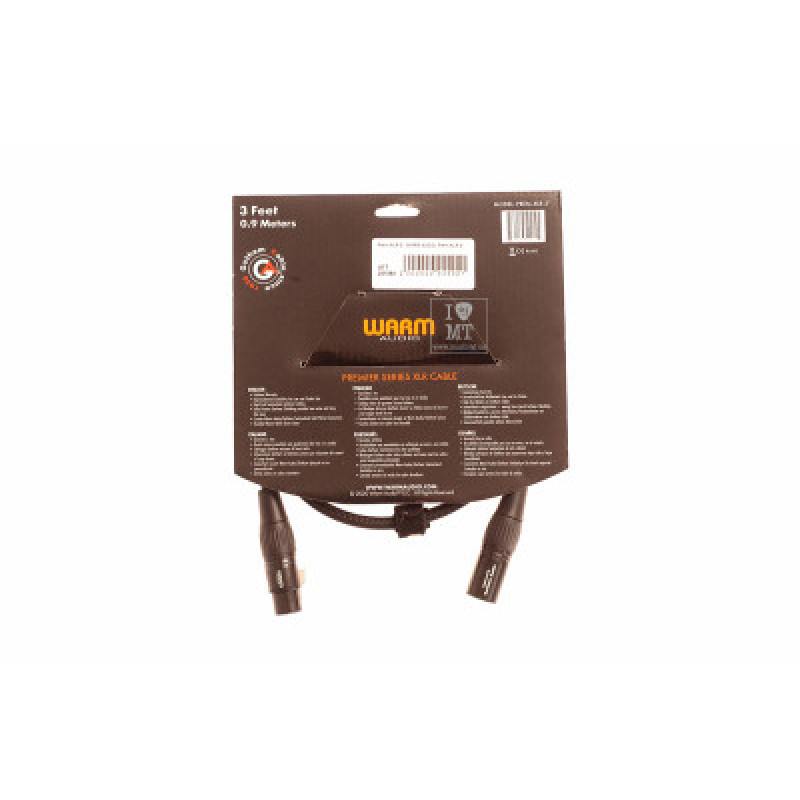 Кабель мікрофонний WARM AUDIO Prem-XLR-3'