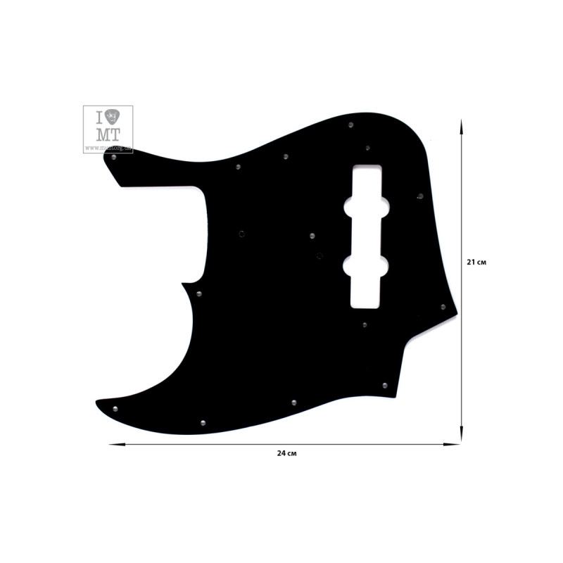 FENDER PURE VINTAGE PICKGUARD JAZZ BASS 70S 10-HOLE BLACK Пикгард