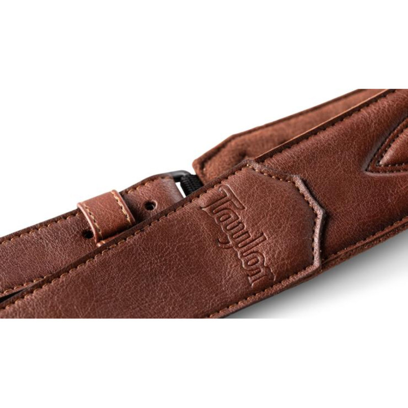 Ремінь гітарний TAYLOR GUITARS STRAP VEGAN LEATHER MEDIUM BROWN 2