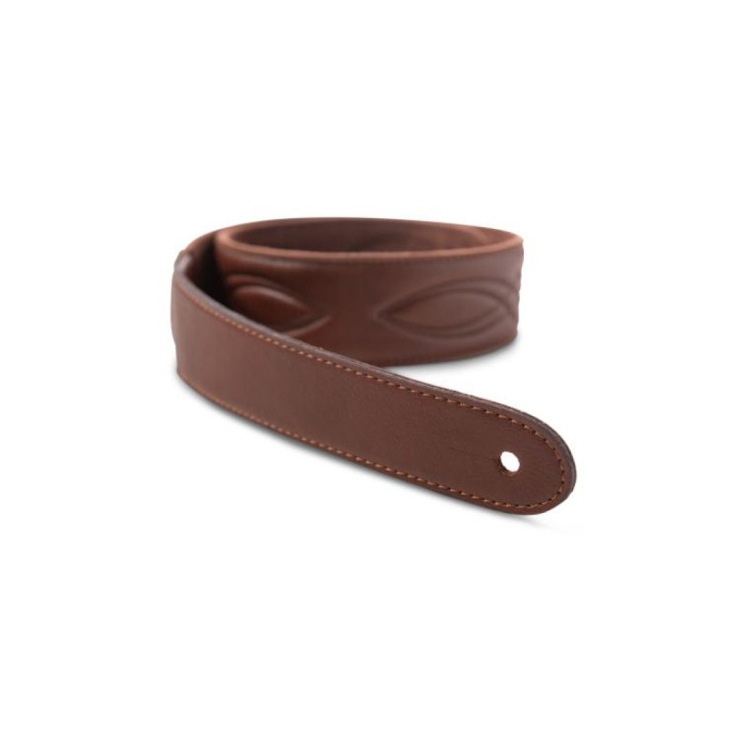 Ремінь гітарний TAYLOR GUITARS STRAP VEGAN LEATHER MEDIUM BROWN 2