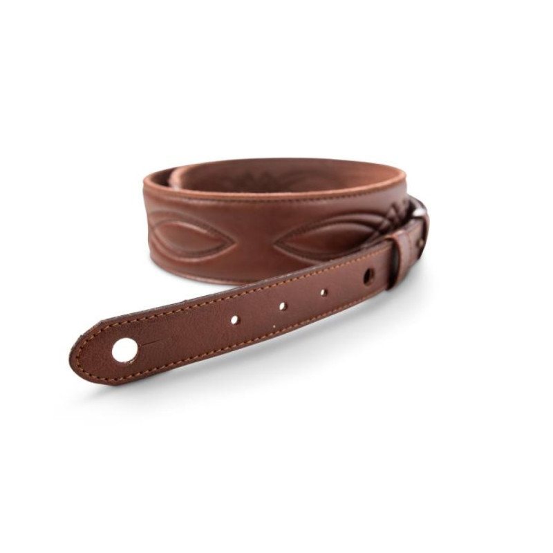 Ремінь гітарний TAYLOR GUITARS STRAP VEGAN LEATHER MEDIUM BROWN 2