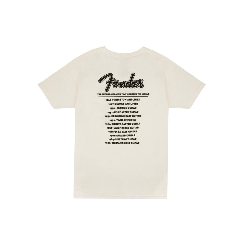 FENDER T-SHIRT WORLD TOUR VINTAGE WHITE M Футболка