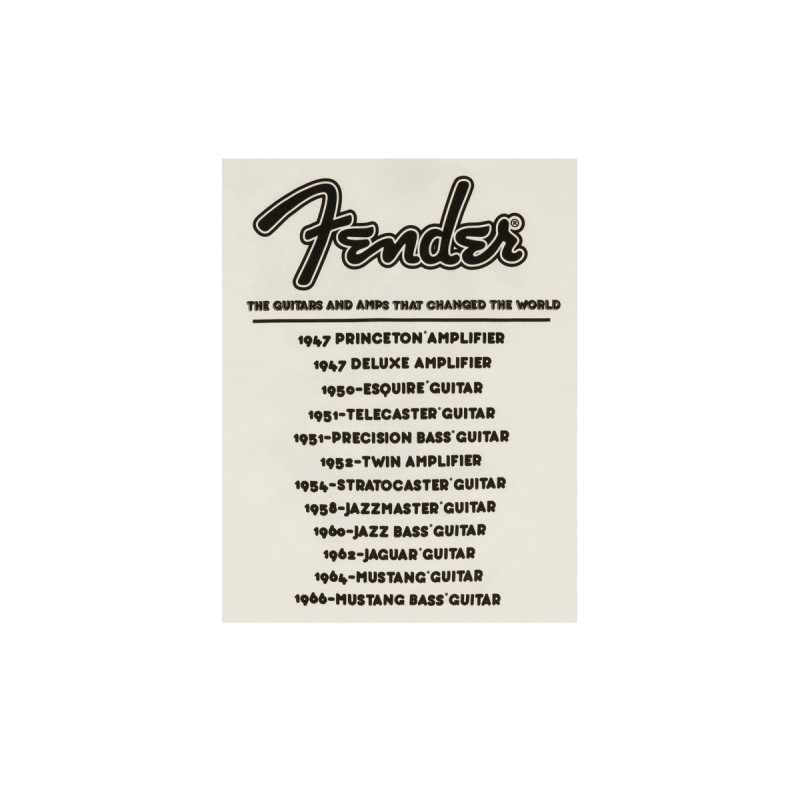 FENDER T-SHIRT WORLD TOUR VINTAGE WHITE M Футболка