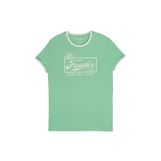 FENDER T-SHIRT BEER LABEL MEN'S RINGER SEA FOAM GREEN XL Футболка