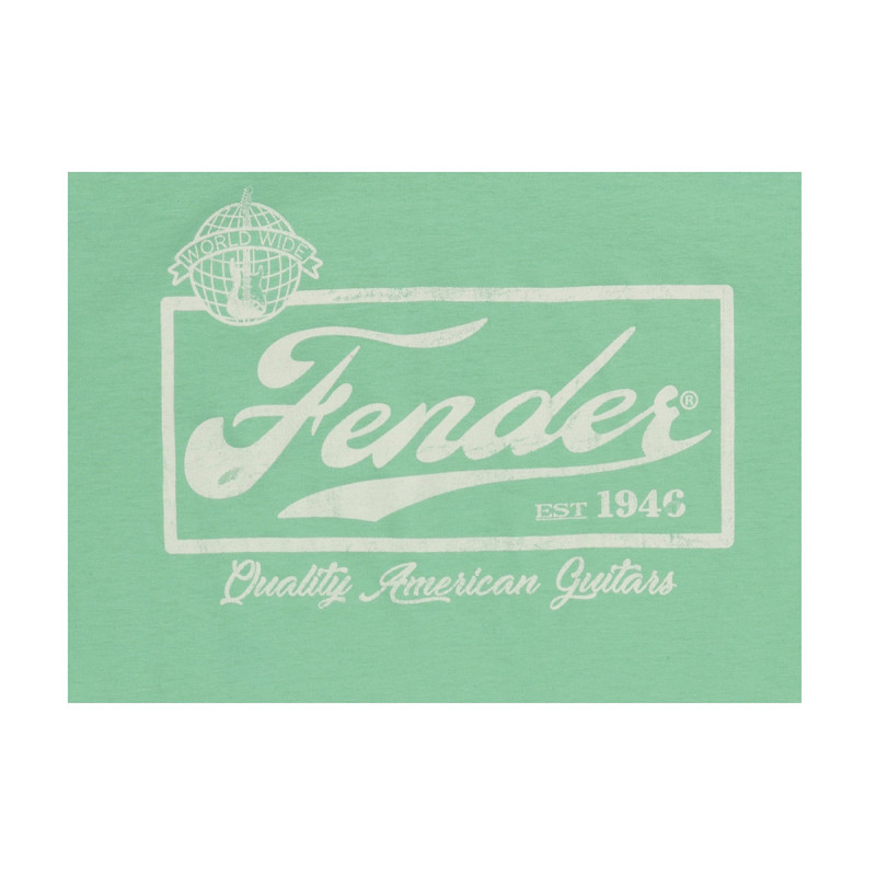 FENDER T-SHIRT BEER LABEL ДЛЯ МУЖЧИН, МОРСКАЯ ПЕНА ЗЕЛЕНАЯ, РАЗМЕР XL Футболка