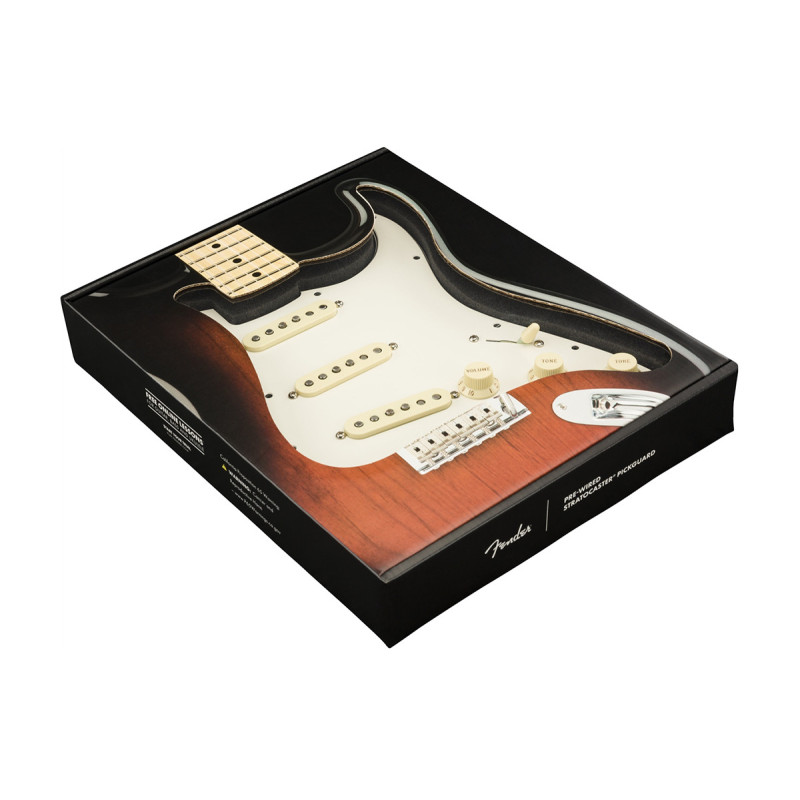 FENDER PRE-WIRED STRAT PICKGUARD ORIGINAL '57/'62 SSS PARCHENT Пікгард зі звукознімачами