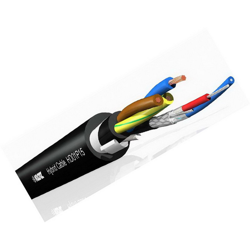 KLOTZ HD01P15 Гібридний силовий + DMX / аудіо кабель 3×1.5 мм² + 2×0.22 мм²