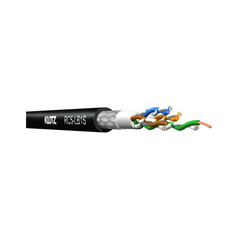KLOTZ RC5-LB1S Туровий CAT5e RamCAT-Flex S/UTP кабель 4x2x0.15 мм² PUR чорний