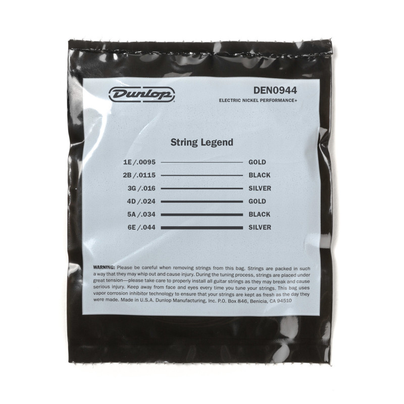 DUNLOP DEN09544 NICKEL WOUND ELECTRIC GUITAR STRINGS 9.5-44 Струни для електрогітари