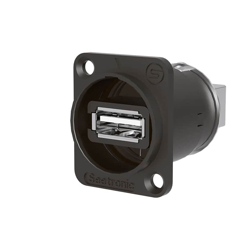 SEETRONIC SAUSB-W-B Панельний USB A-B трансформатор IP65 чорний