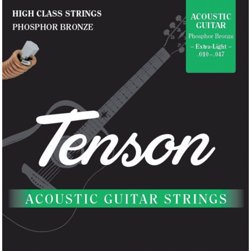 Струни для акустичної гітари Tenson Phosphor Bronze, 10-47