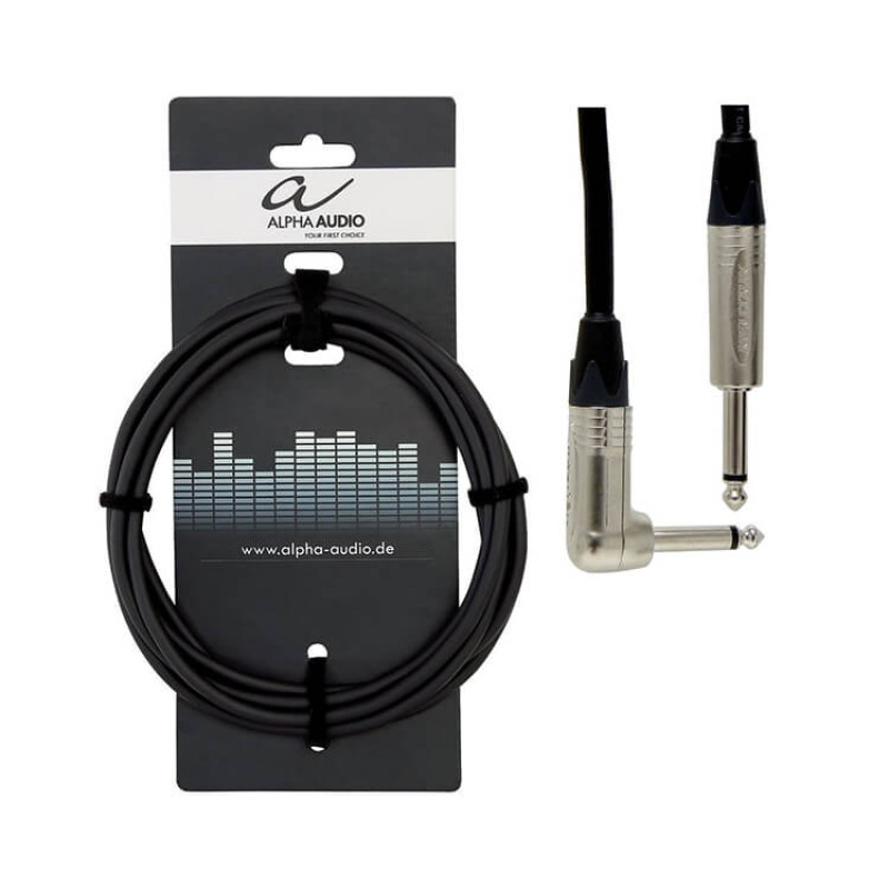 Інструментальний кабель Alpha Audio Peak Line Mono Jack 6,3 мм/Mono Angled Jack 6,3 мм (3 м)