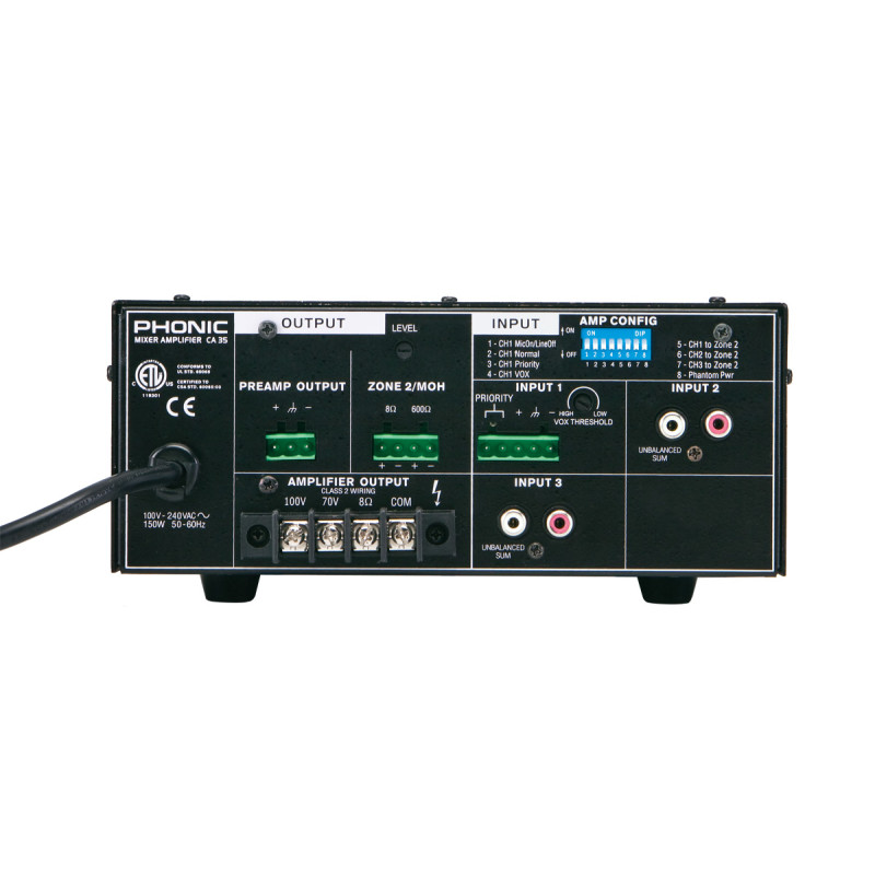 PHONIC CA 35 Микшер трансляционный активный