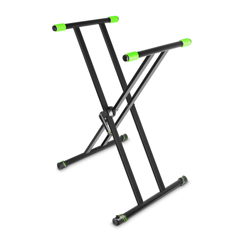 GRAVITY KSX 2 BLACK Подвійна X-подібна стійка для клавіатур чорного кольору
