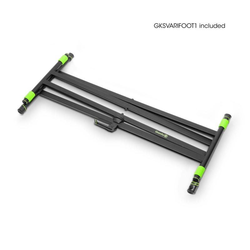 GRAVITY KSX 2 BLACK Подвійна X-подібна стійка для клавіатур чорного кольору
