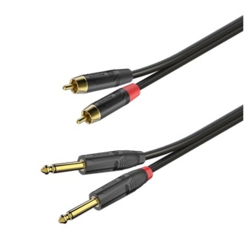 Готовий сполучний аудіокабель Roxtone GPTC200L1, 2x2x0.22 кв.мм, діаметр 5x10 мм, 1 м