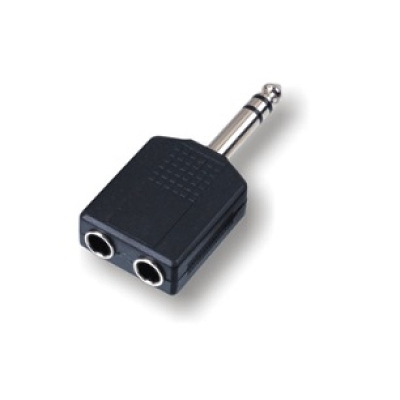 Перехідник Roxtone RA040 2 x Jack 6.3 stereo female (мама) - Jack 6.3 stereo male (тато)