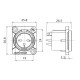 Разъем Roxtone RX3MD-BG XLR панельный male (папа)
