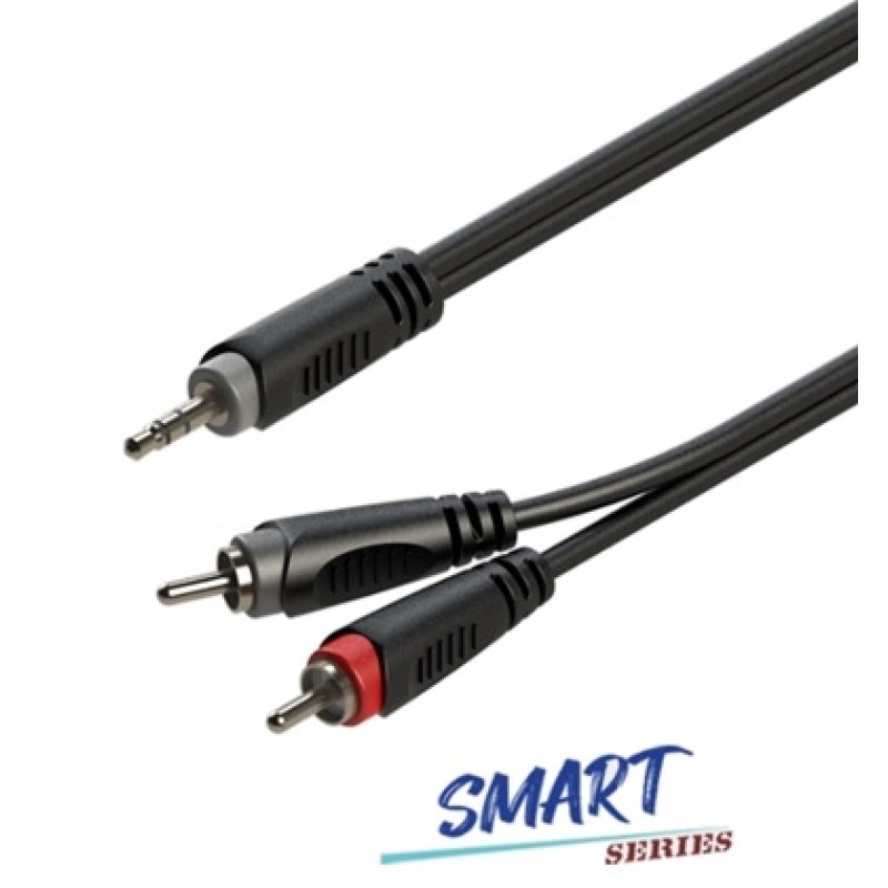 Готовый аудиокабель Roxtone SAYC150L3, 1x3.5мм stereo - 2xRCA, 3 м