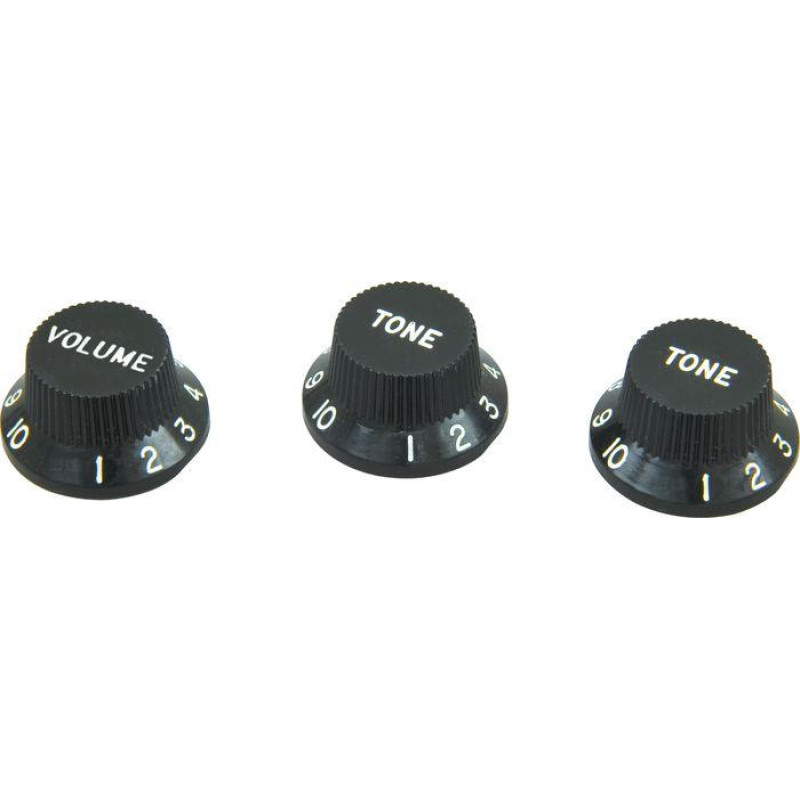 DIMARZIO DM2111 B STRAT KNOBS SET (BLACK)