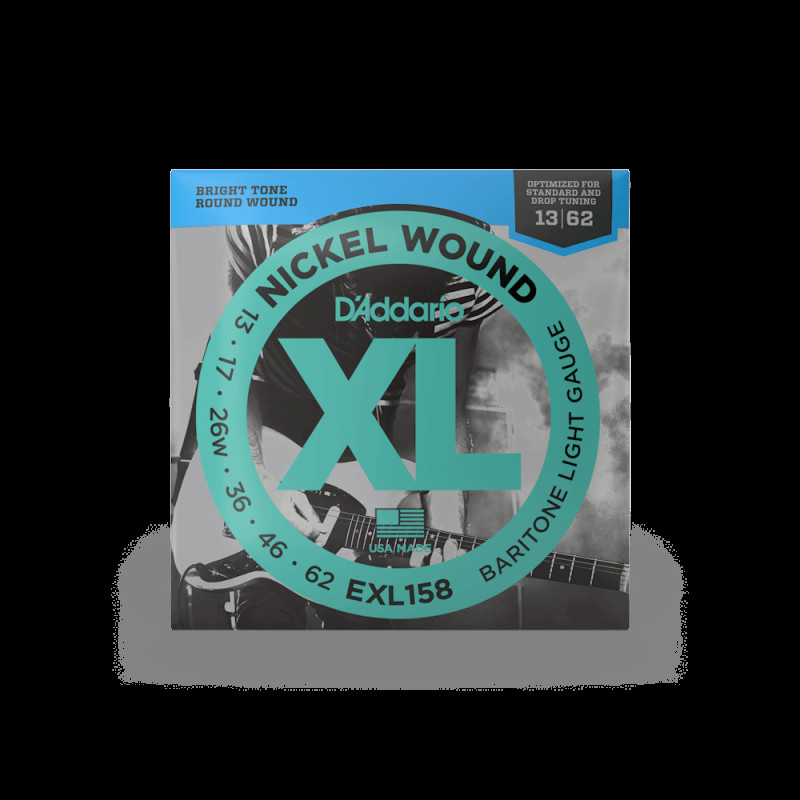 D‘ADDARIO EXL158 XL NICKEL WOUND BARITONE LIGHT (13-62) Струни для електрогітари