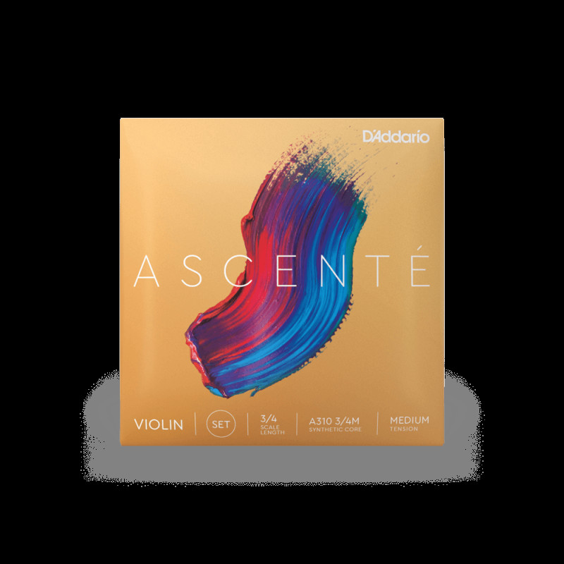 D`ADDARIO ASCENT? VIOLIN STRING SET 3/4 Scale Medium Tension