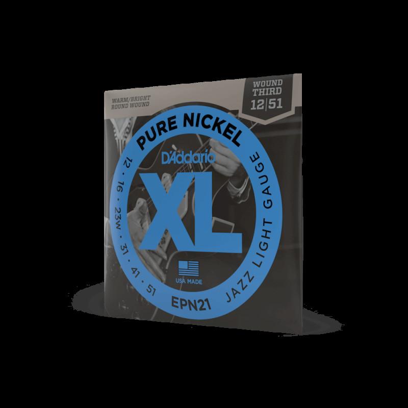 D’ADDARIO EPN21 XL PURE NICKEL JAZZ LIGHT (12-51) Струны для электрогитары